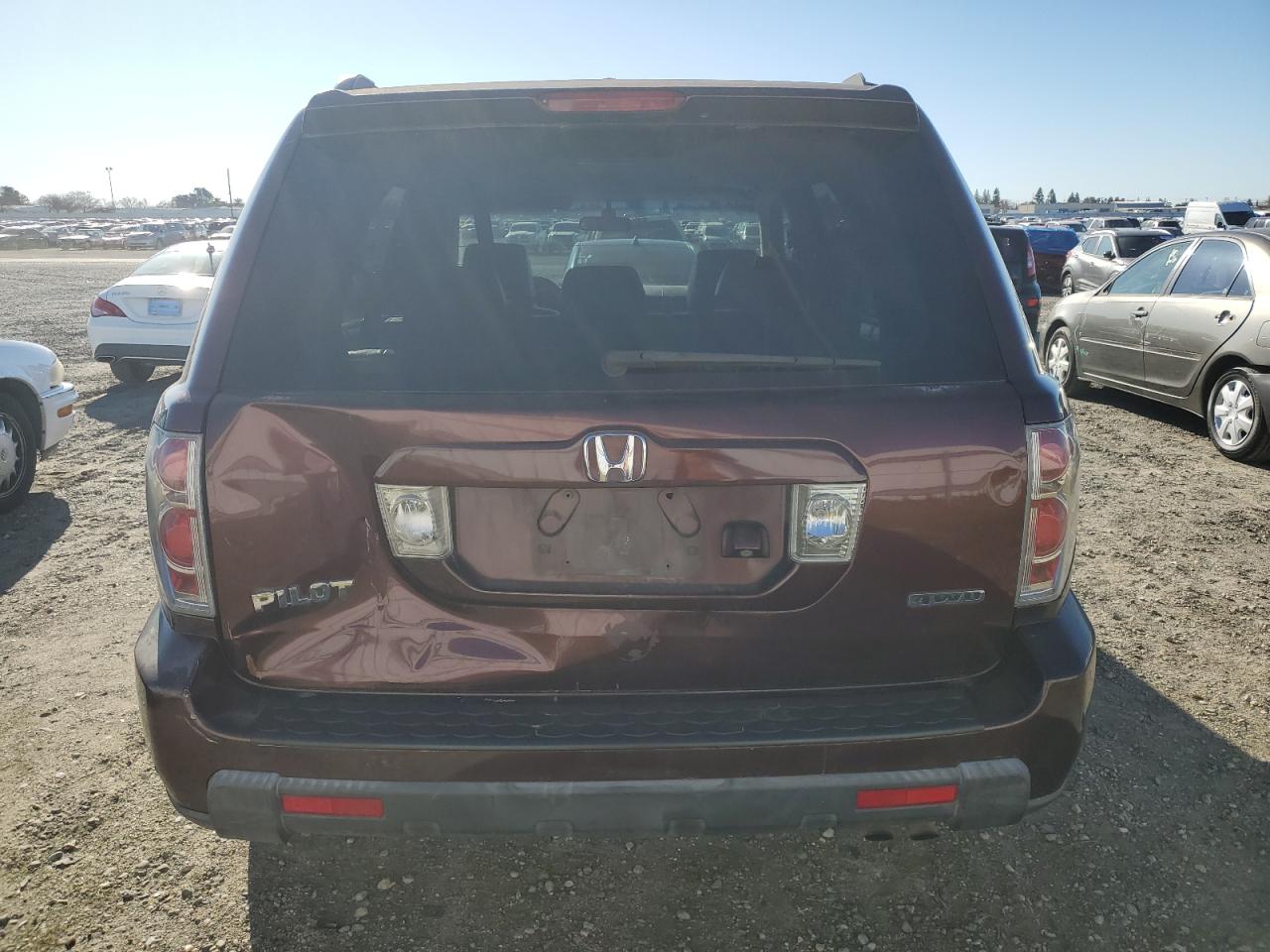 2008 Honda Pilot VIN 5FNYF18728B038402 Copart auction photo, rear end damage thumbnail 6