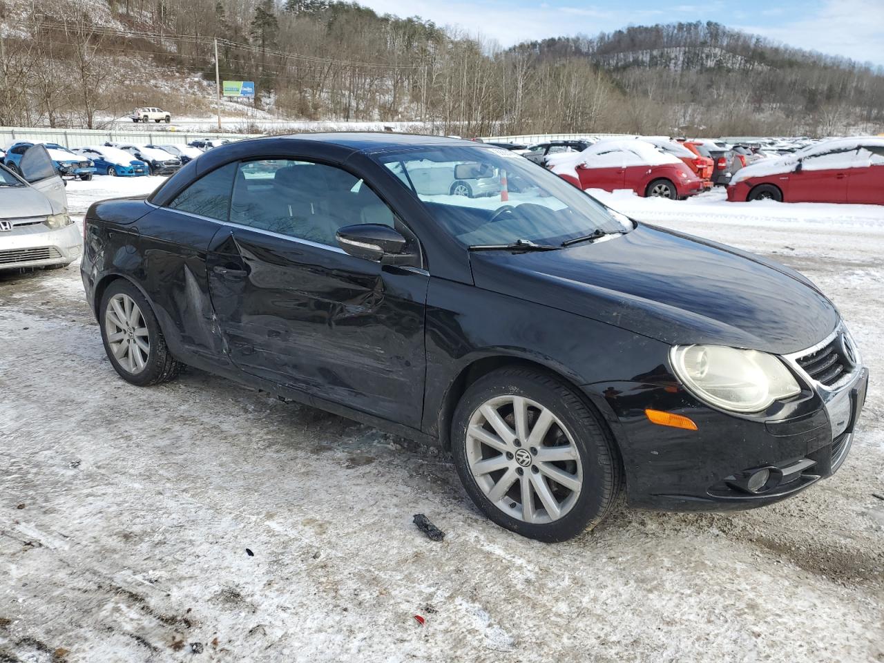 2009 Volkswagen Eos VIN WVWBA71F69V013370 Copart auction photo, side / front end damage thumbnail 4