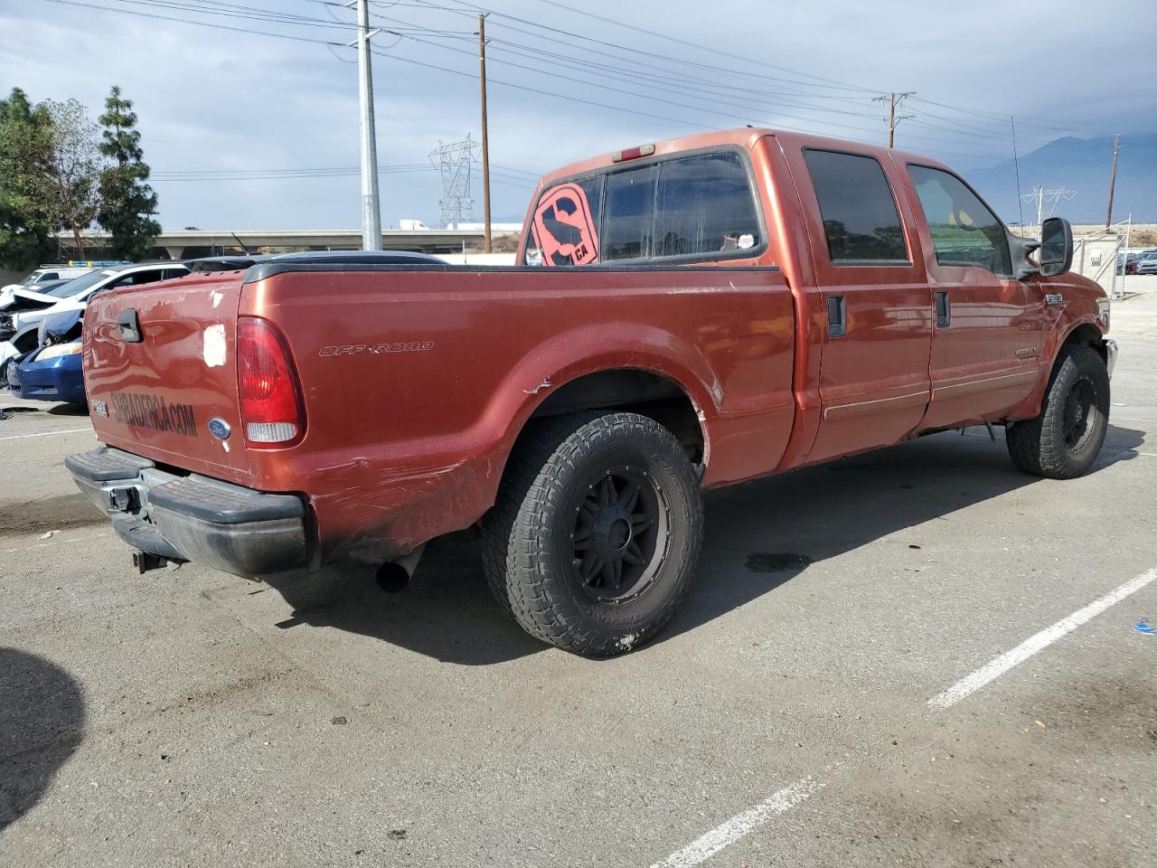 2001 Ford F250 VIN 1FTNW20F71EC94635 Copart auction photo, front end / minor dent/scratches damage thumbnail 3
