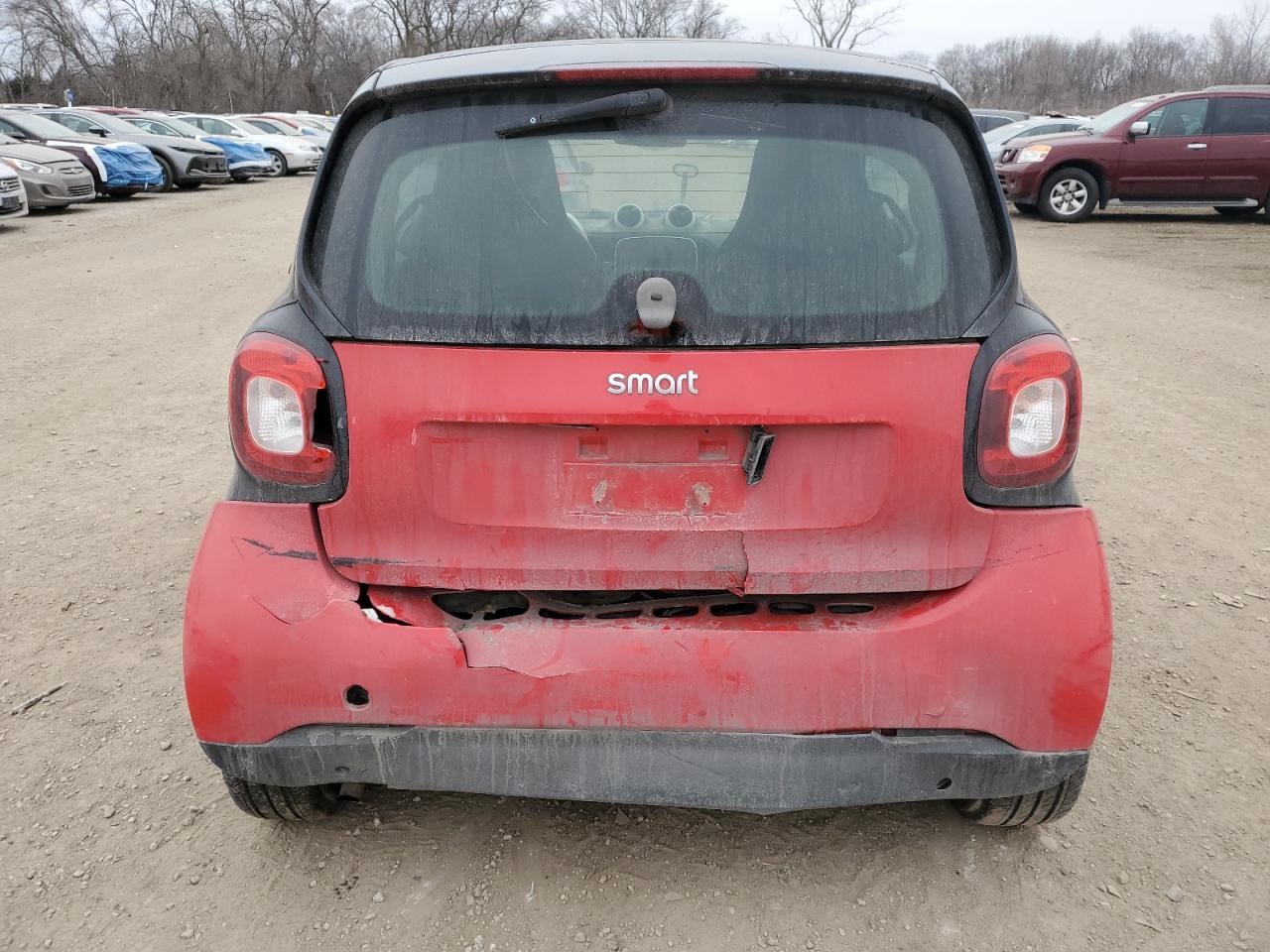 2016 Smart Fortwo VIN WMEFJ5DA7GK077777 Copart auction photo, rear end / side damage thumbnail 6