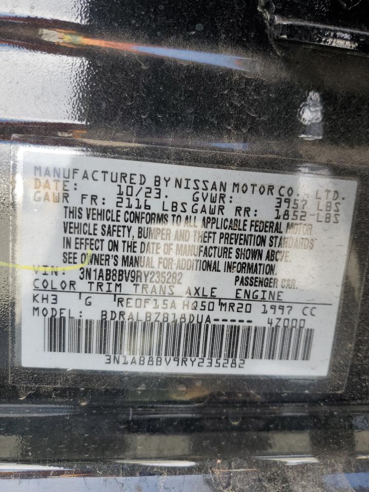 2024 Nissan Sentra VIN 3N1AB8BV9RY235282 Copart auction photo, rear end / side damage thumbnail 14
