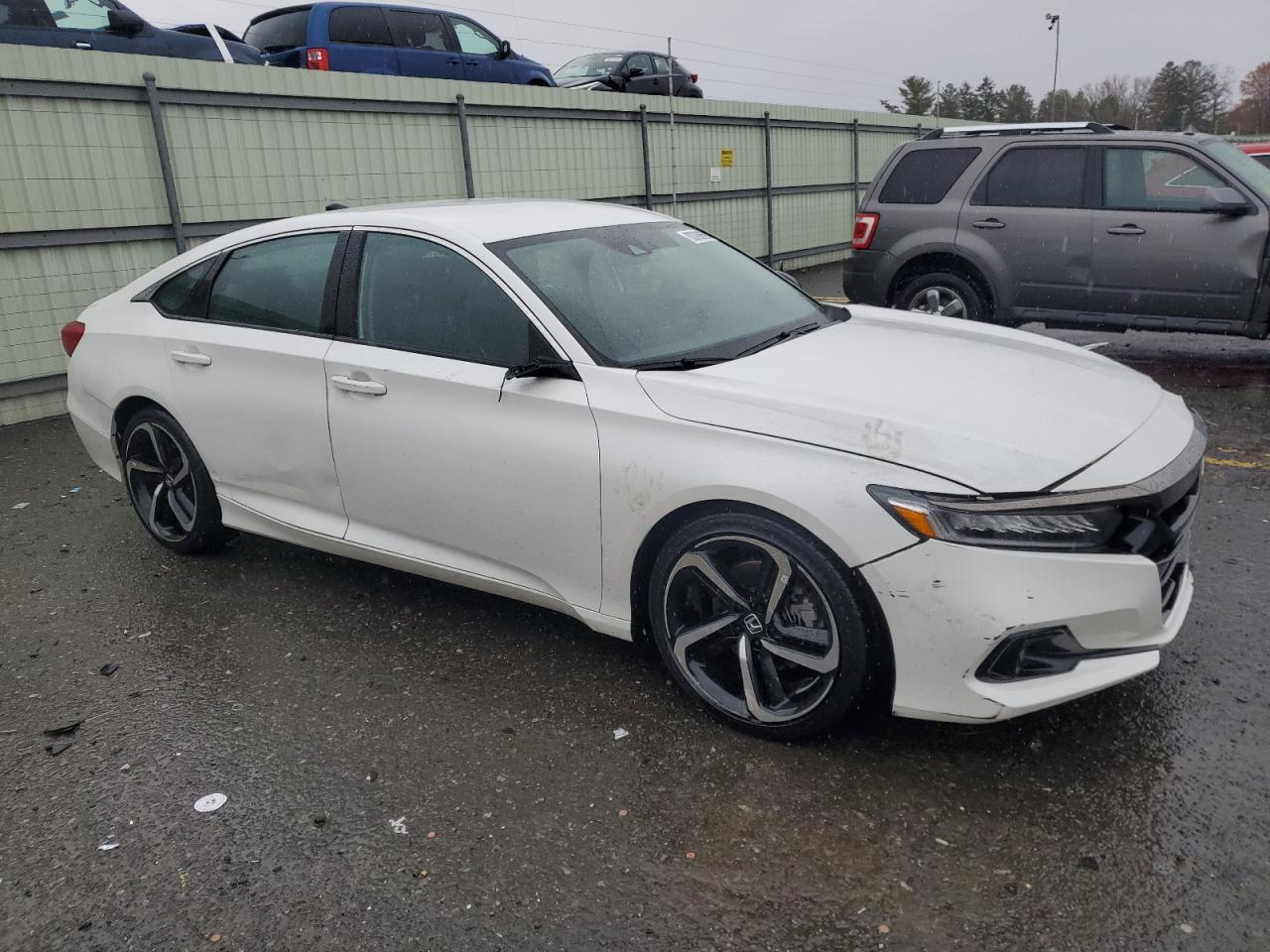 2022 Honda Accord VIN 1HGCV1F4XNA004901 Copart auction photo, front end / side damage thumbnail 4