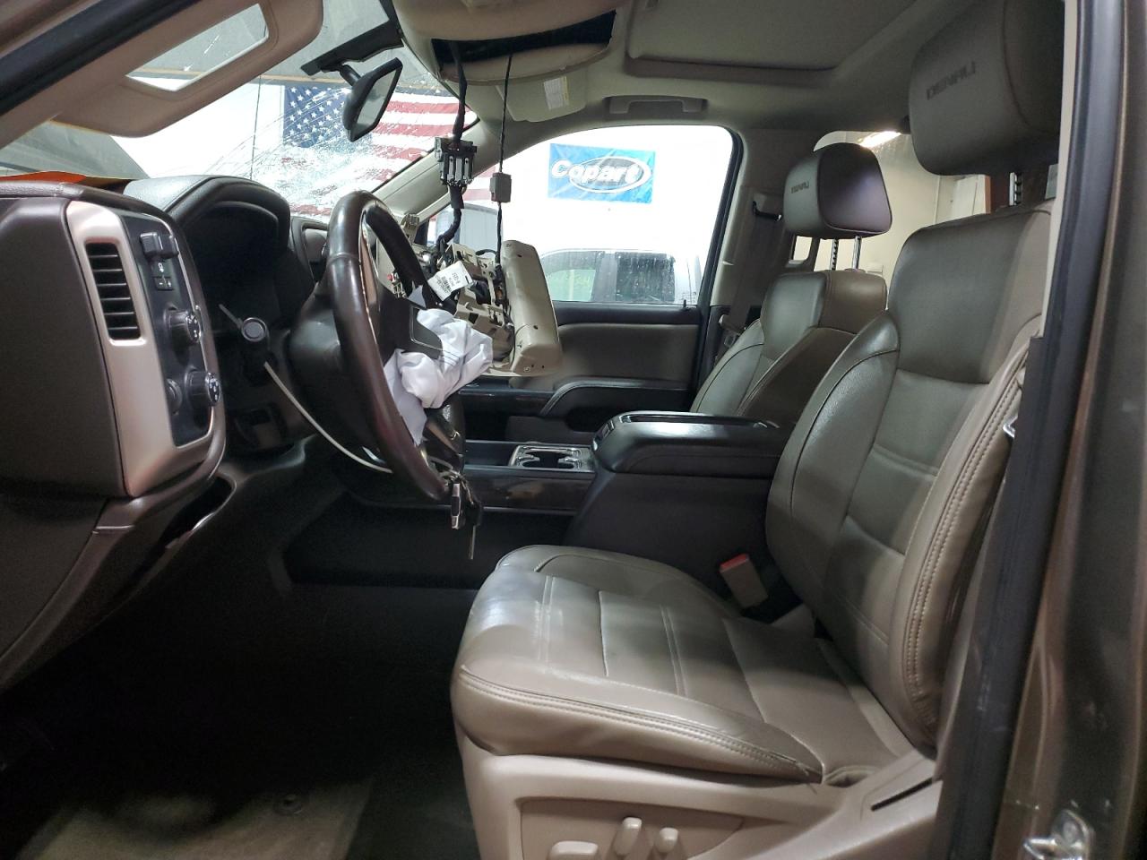 2015 GMC Sierra VIN 1GT120EG6FF619065 Copart auction photo, front end / side damage thumbnail 7