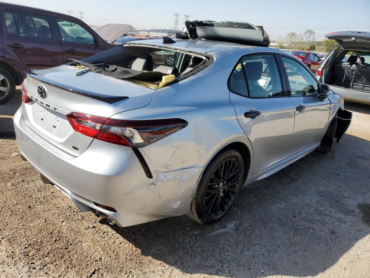 2022 Toyota Camry VIN 4T1T11AK3NU016415 Copart auction photo, rollover damage thumbnail 3