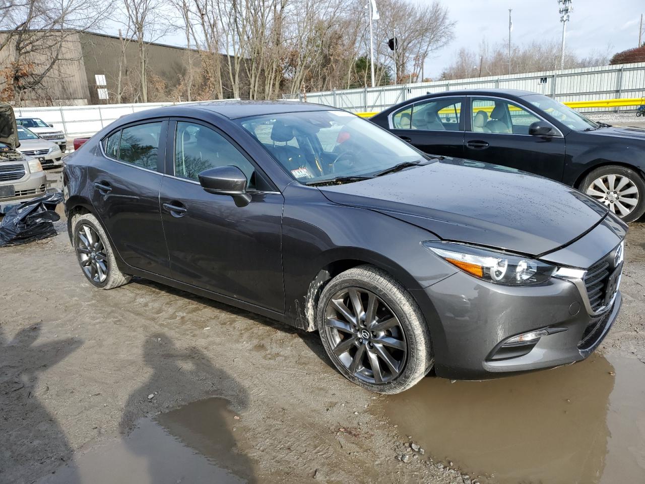 2018 Mazda 3 VIN 3MZBN1V37JM230942 Copart auction photo, side / rear end damage thumbnail 4