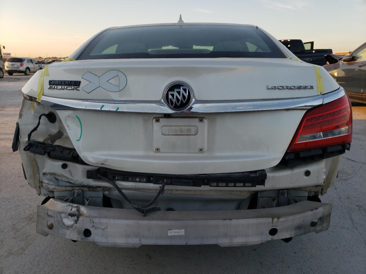 2014 Buick LaCrosse VIN 1G4GB5G36EF183765 Copart auction photo, rear end / minor dent/scratches damage thumbnail 6