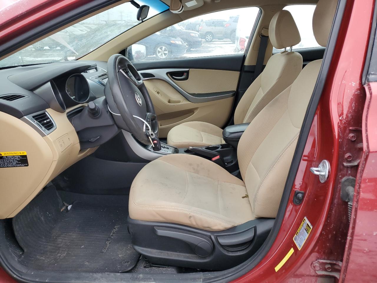2013 Hyundai Elantra VIN 5NPDH4AEXDH448881 Copart auction photo, vandalism / front end damage thumbnail 7