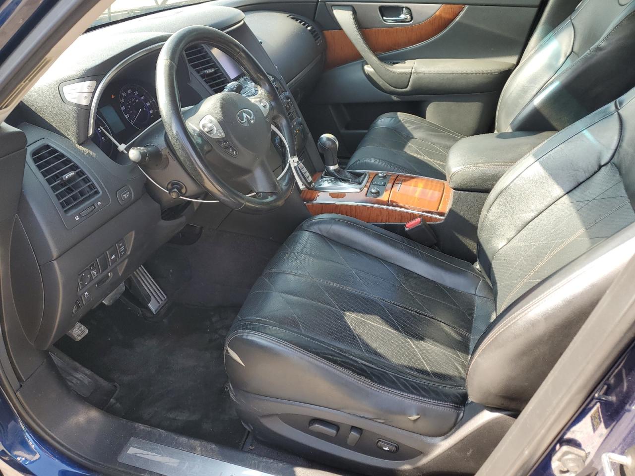 2015 Infiniti QX70 VIN JN8CS1MU2FM380734 Copart auction photo, front end / side damage thumbnail 7