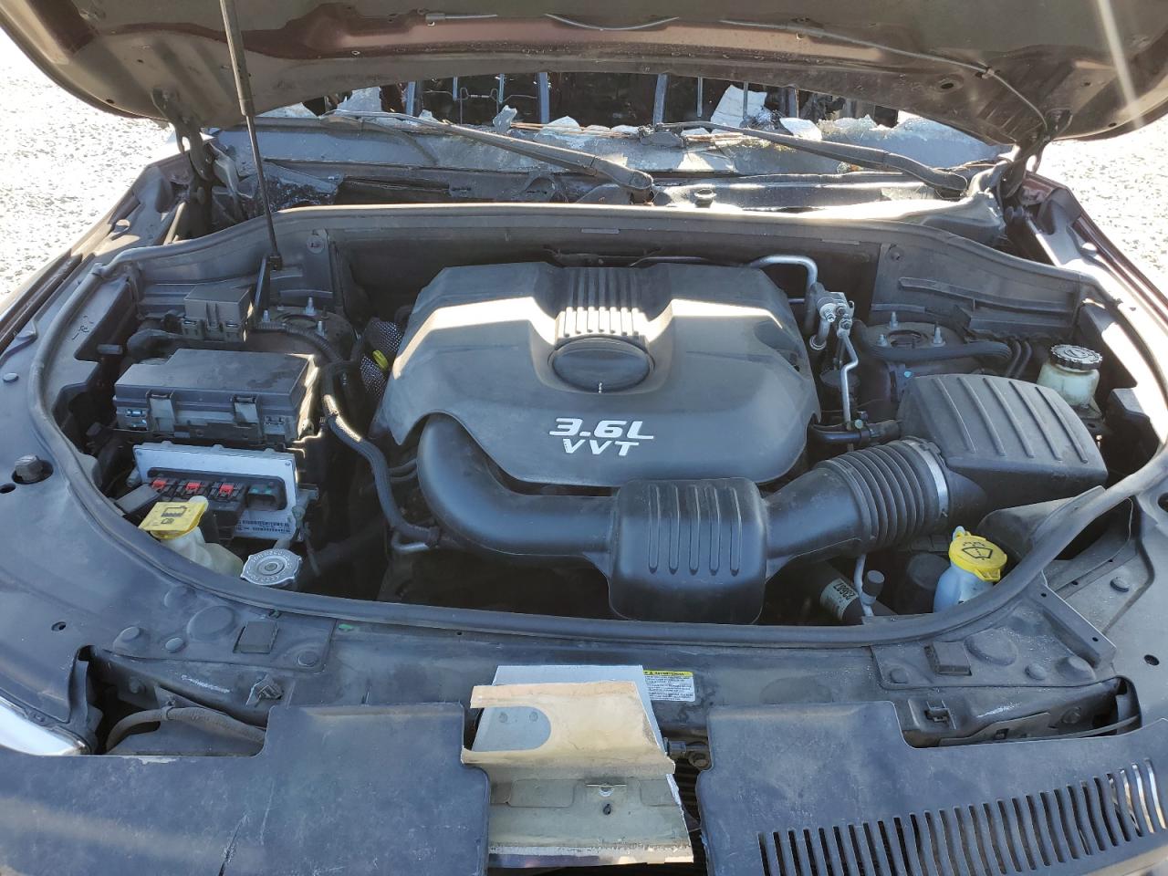 2012 Dodge Durango VIN 1C4RDHAG9CC180927 Copart auction photo, burn damage thumbnail 13