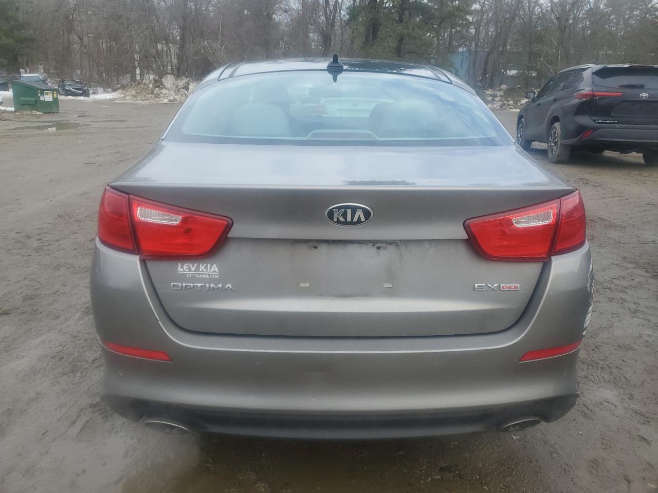 2015 KIA Optima VIN 5XXGN4A7XFG497987 Copart auction photo, side damage thumbnail 6
