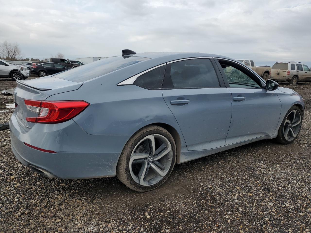 2022 Honda Accord VIN 1HGCV1F36NA053150 Copart auction photo, side / front end damage thumbnail 3