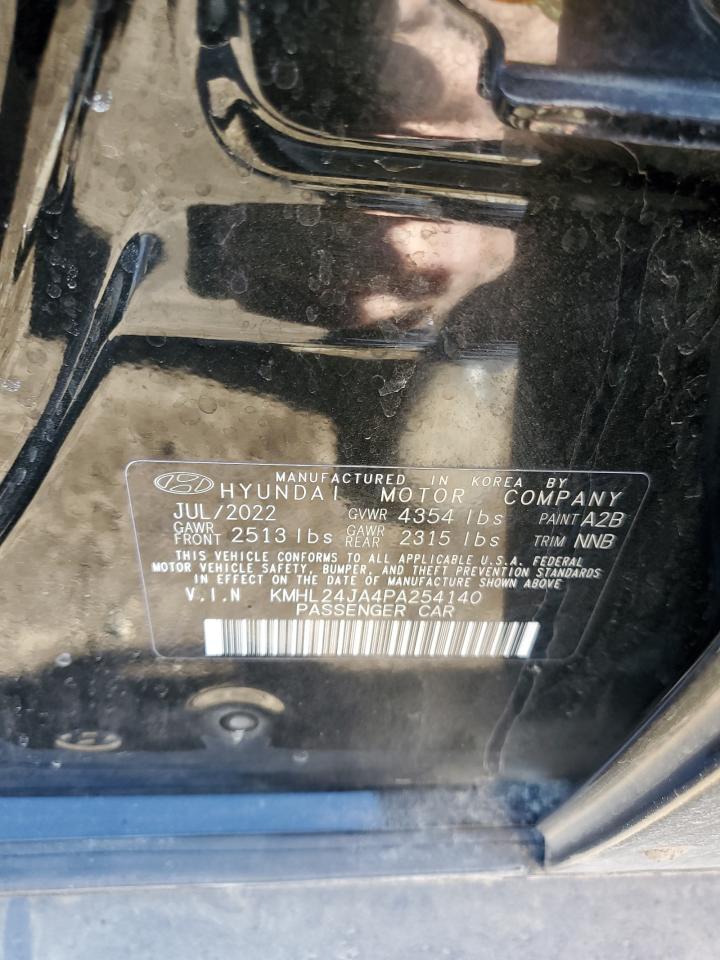 2023 Hyundai Sonata VIN KMHL24JA4PA254140 Copart auction photo, side / hail damage thumbnail 12