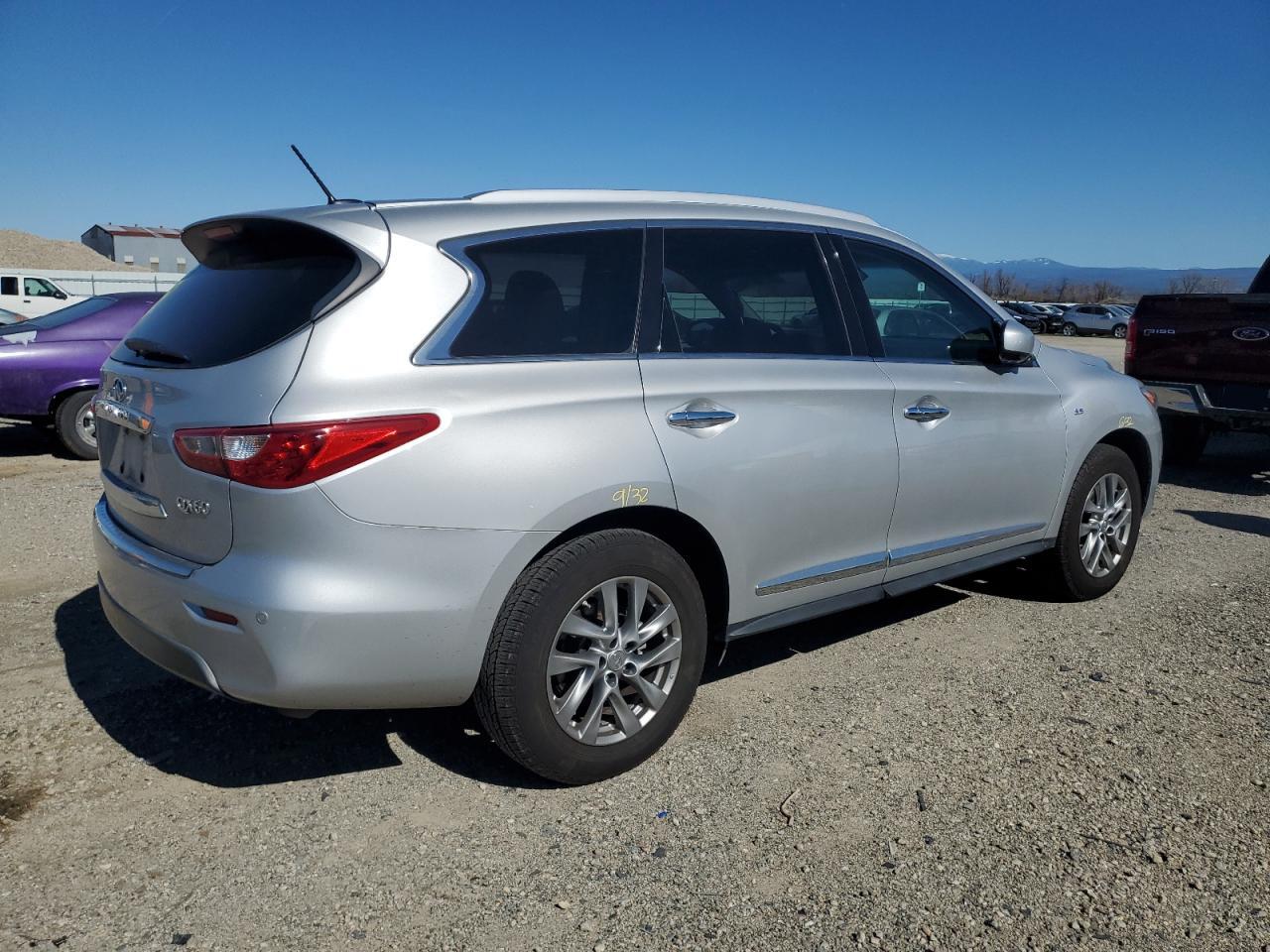 2014 Infiniti QX60 VIN 5N1AL0MNXEC533069 Copart auction photo, side damage thumbnail 3
