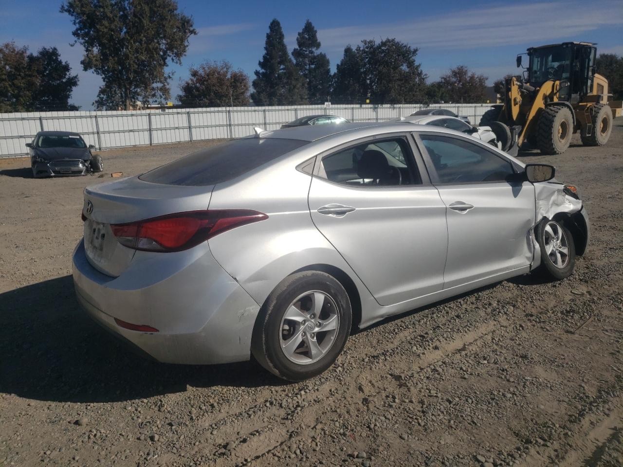 2015 Hyundai Elantra VIN 5NPDH4AEXFH550149 Copart auction photo, front end / side damage thumbnail 3