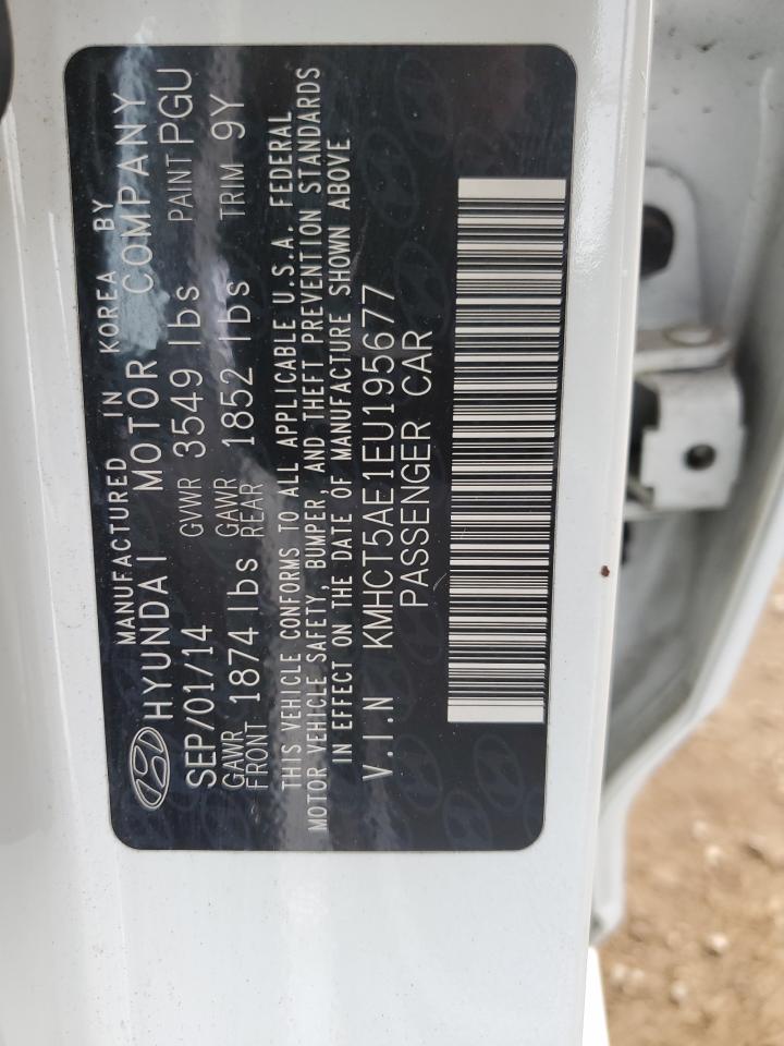 2014 Hyundai Accent VIN KMHCT5AE1EU195677 Copart auction photo, rear end damage thumbnail 14