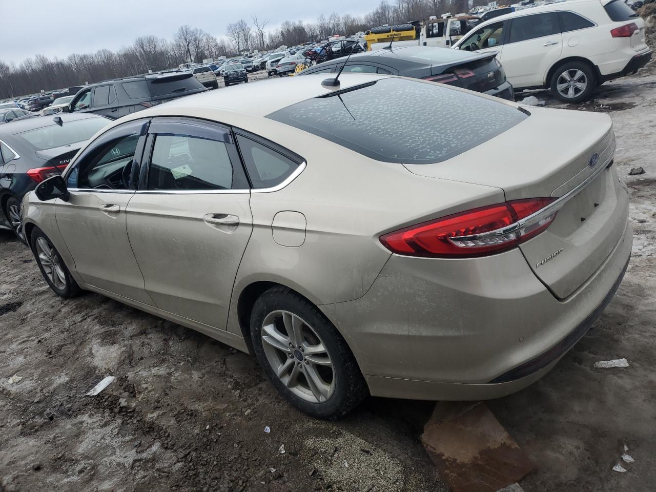 2018 Ford Fusion VIN 3FA6P0H7XJR174222 Copart auction photo, side damage thumbnail 2