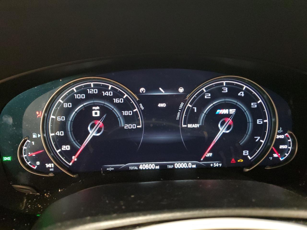 2019 BMW M5 VIN WBSJF0C50KB447597 Copart auction photo, all over damage thumbnail 9