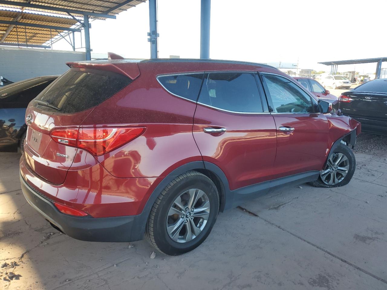 2014 Hyundai Santa Fe VIN 5XYZU3LB7EG217539 Copart auction photo, front end damage thumbnail 3