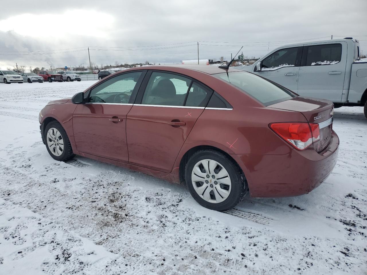 2012 Chevrolet Cruze VIN 1G1PA5SH7C7372953 Copart auction photo, front end / rear end damage thumbnail 2