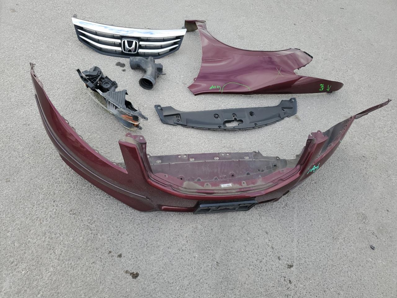 2012 Honda Accord VIN 1HGCP2F73CA106502 Copart auction photo, front end / side damage thumbnail 12