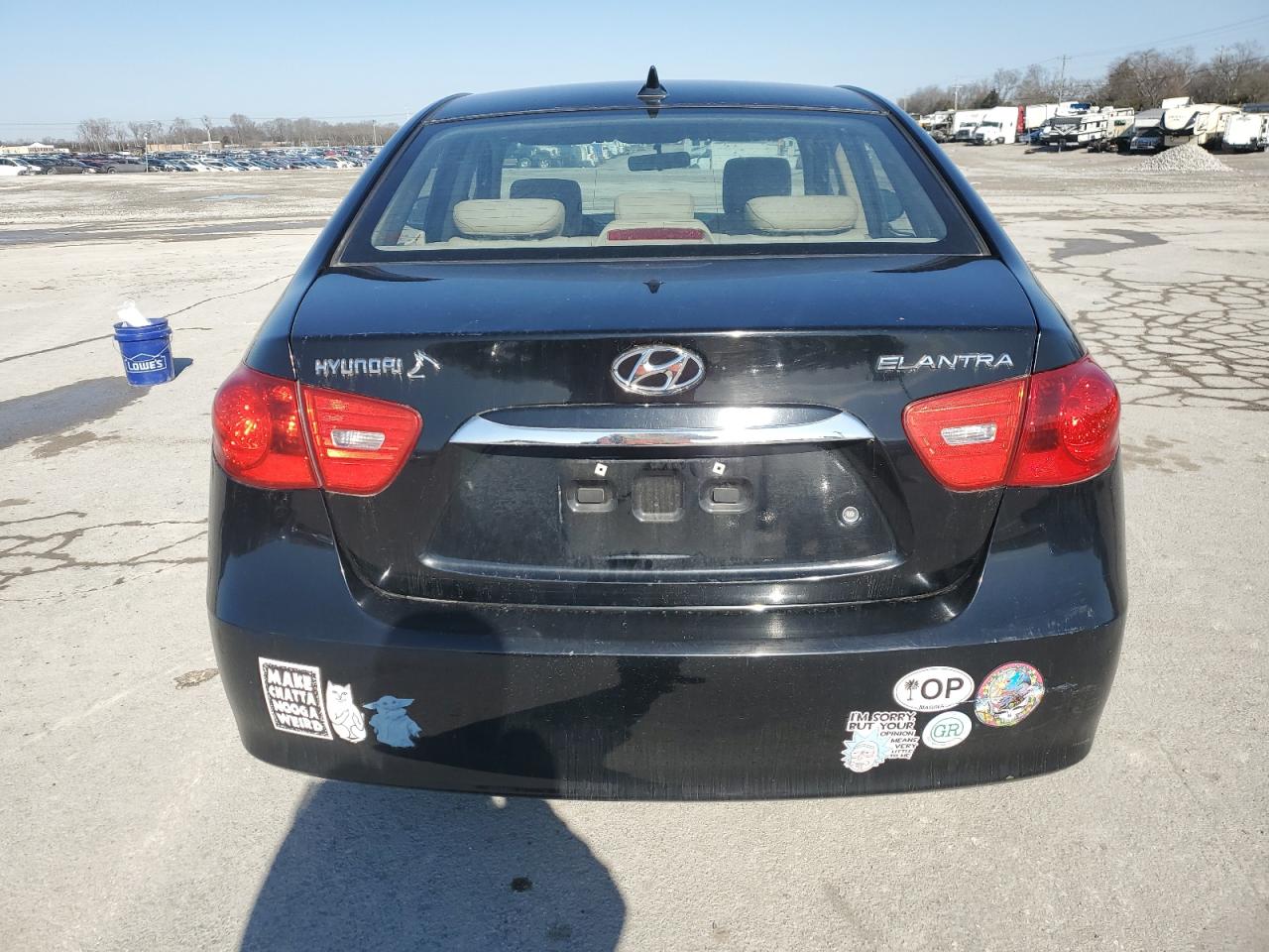 2010 Hyundai Elantra VIN KMHDU4AD6AU858139 Copart auction photo, side damage thumbnail 6