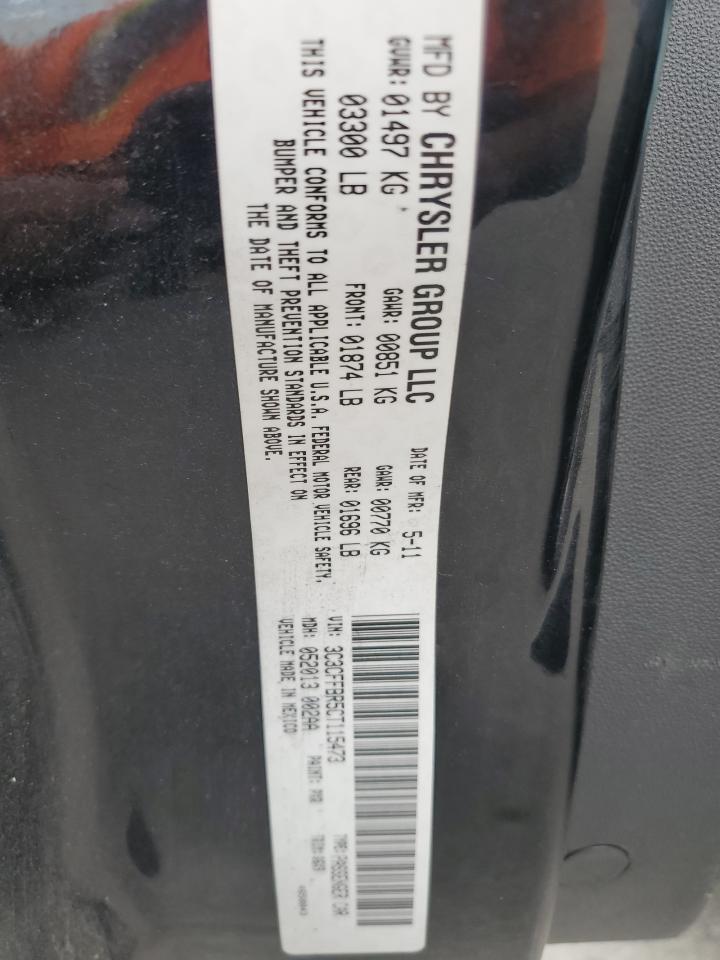 2012 Fiat 500 VIN 3C3CFFBR5CT115473 Copart auction photo, side / front end damage thumbnail 13