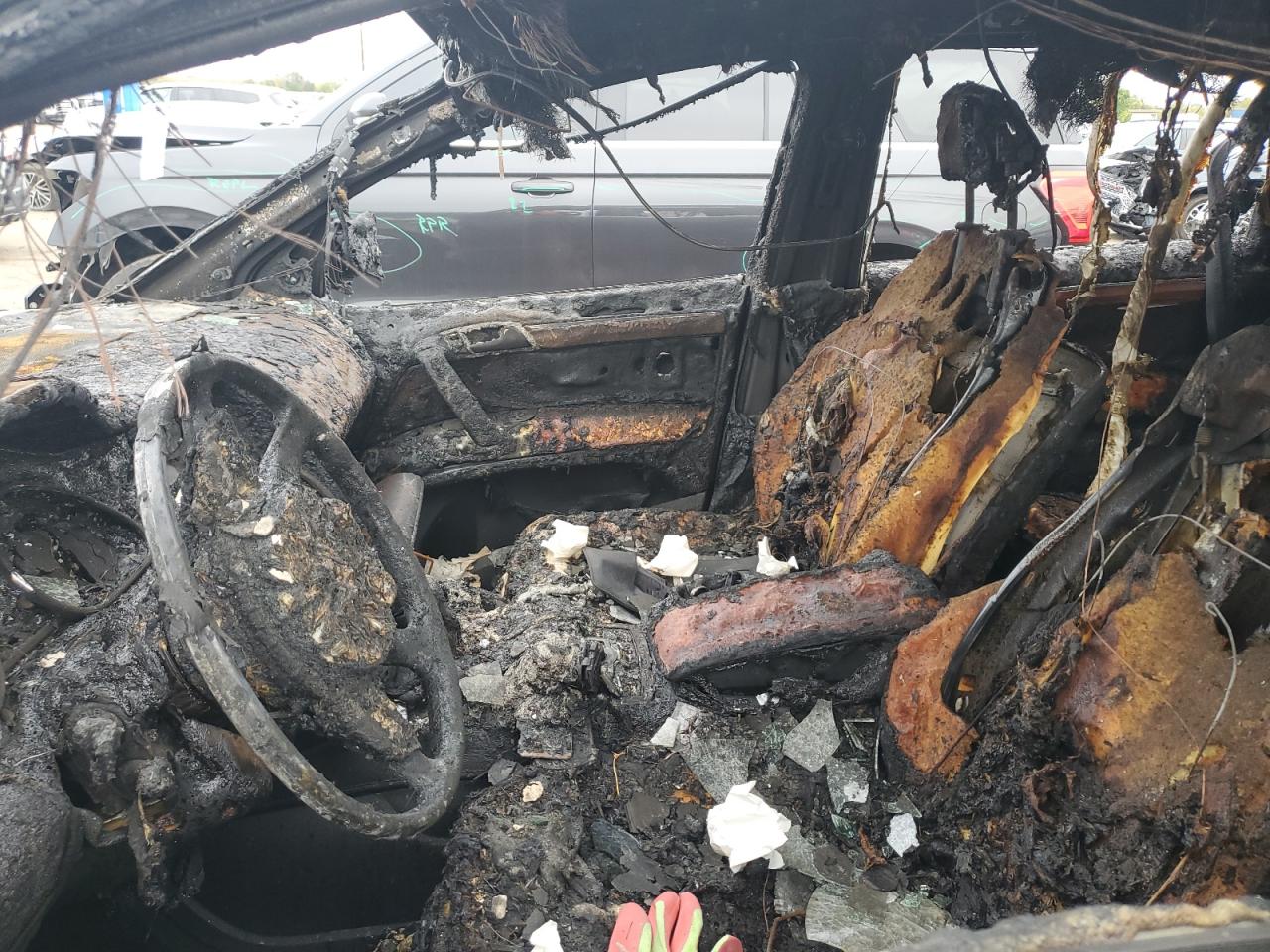 2008 Audi Q7 VIN WA1BY74L08D013912 Copart auction photo, burn / missing/altered vin damage thumbnail 7