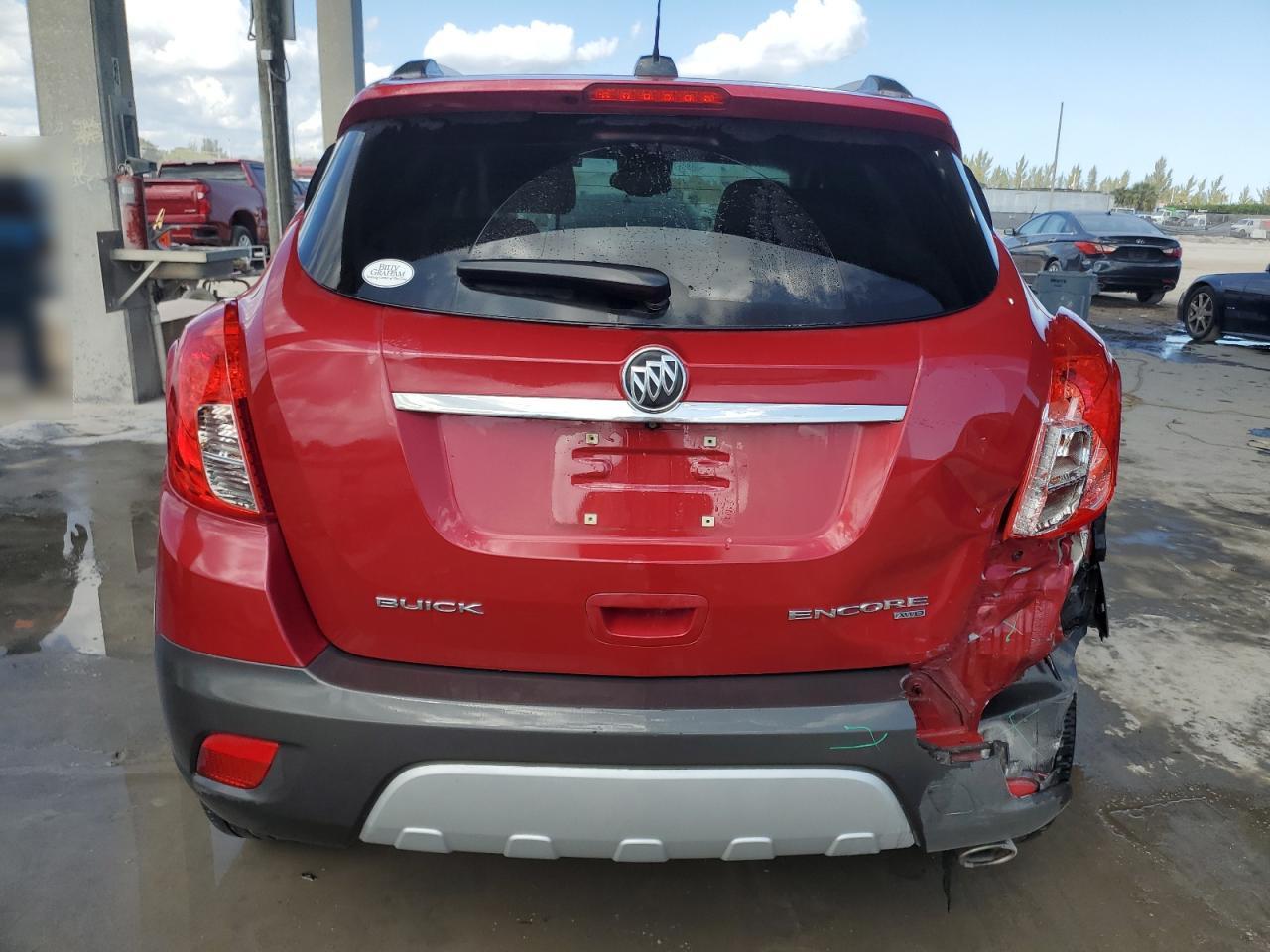 2015 Buick Encore VIN KL4CJGSB9FB267016 Copart auction photo, rear end / minor dent/scratches damage thumbnail 6