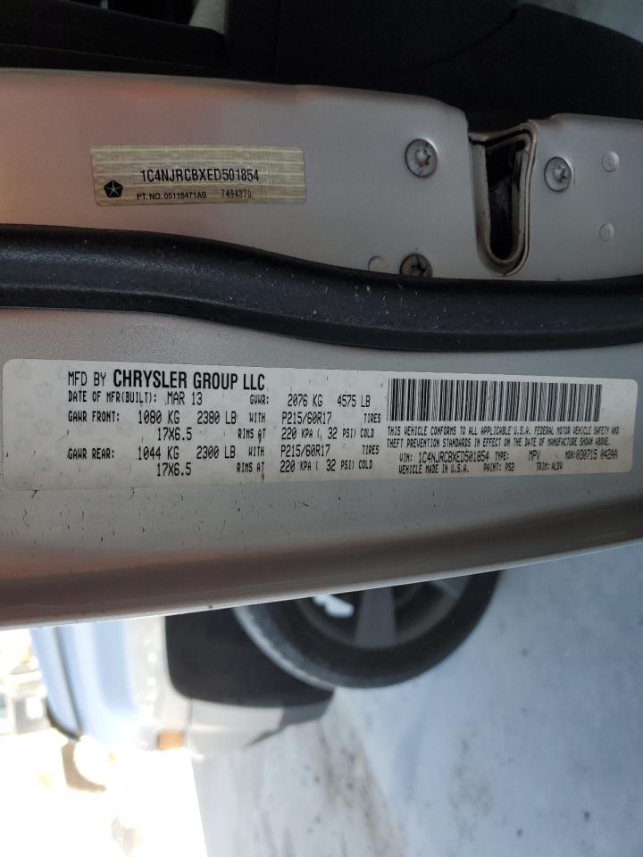 2014 Jeep Liberty (Patriot) VIN 1C4NJRCBXED501854 Copart auction photo, front end damage thumbnail 15