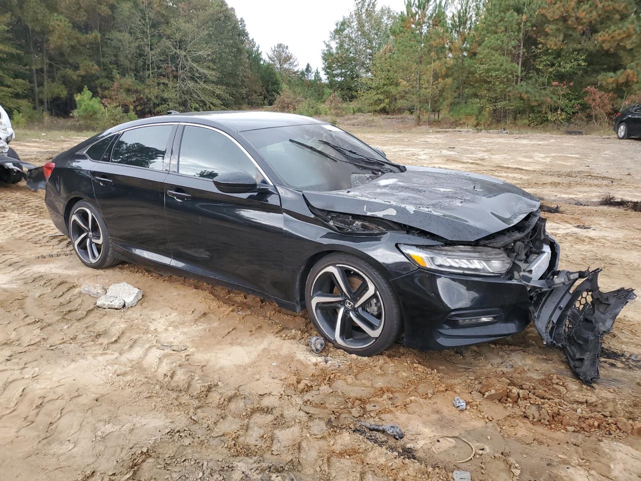 2018 Honda Accord VIN 1HGCV1F35JA096064 Copart auction photo, burn - engine damage thumbnail 4
