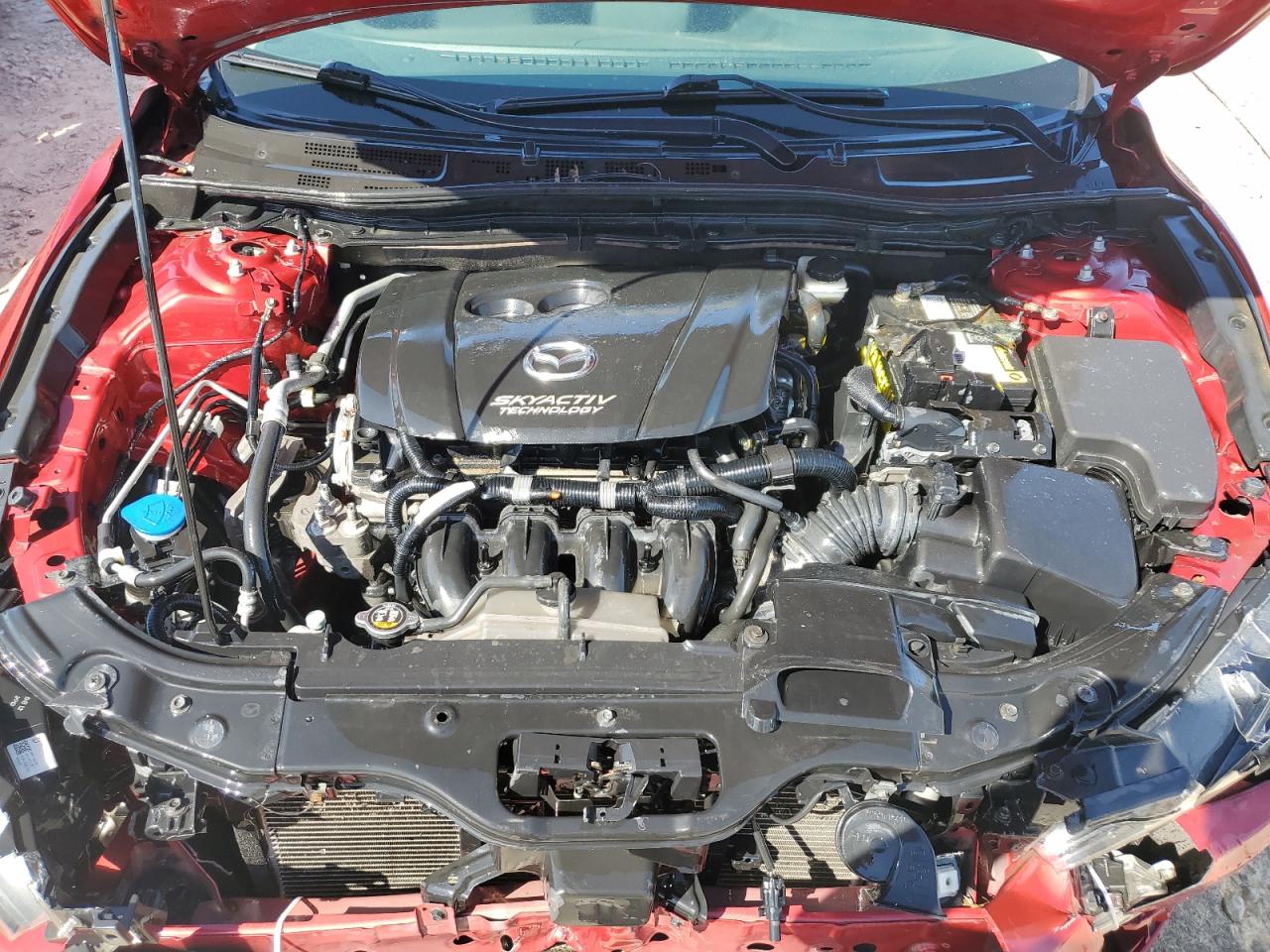 2014 Mazda 3 VIN JM1BM1L73E1203770 Copart auction photo, front end / side damage thumbnail 12