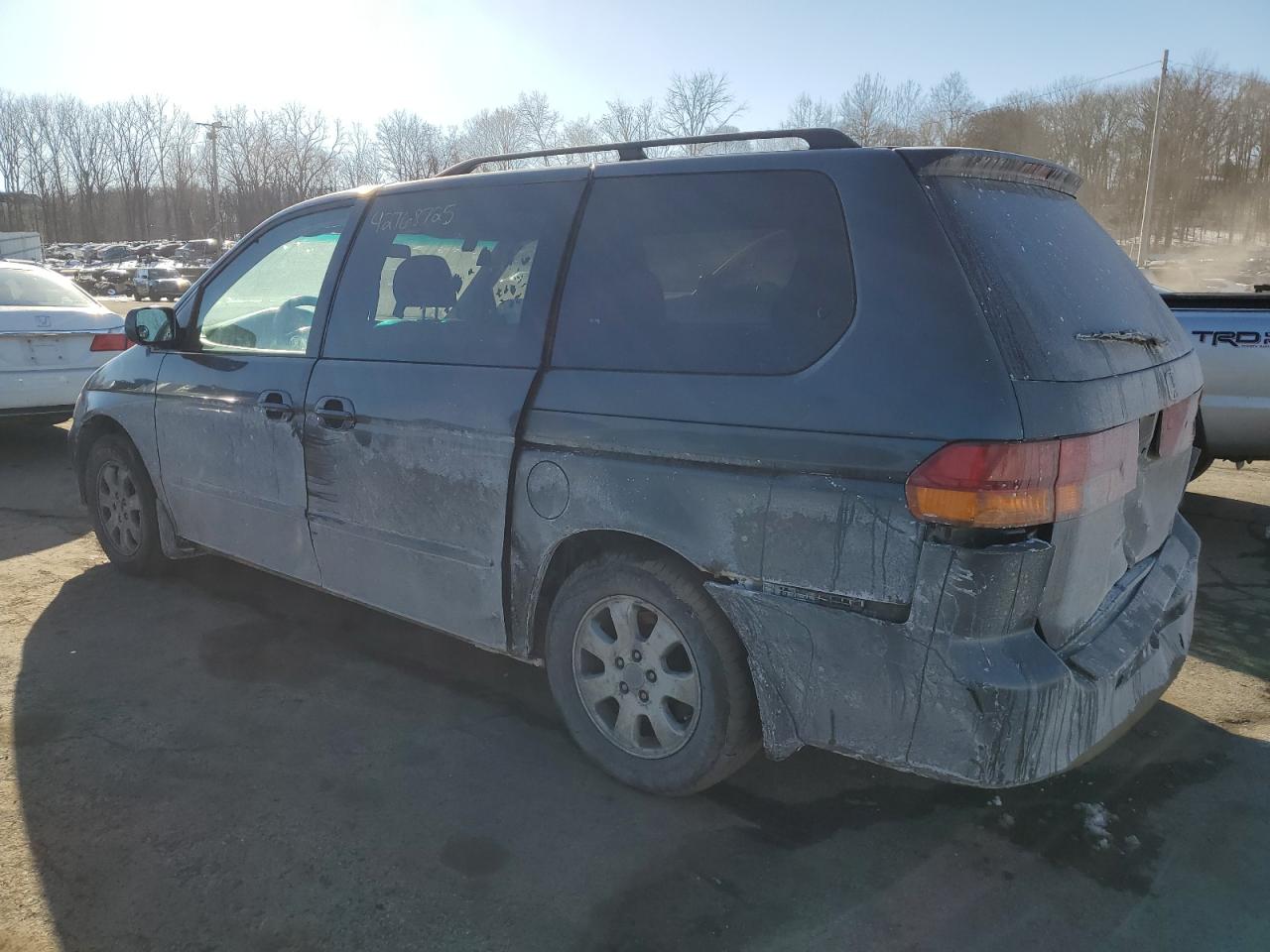 2004 Honda Odyssey VIN 2HKRL18964H500910 Copart auction photo, rear end / side damage thumbnail 2