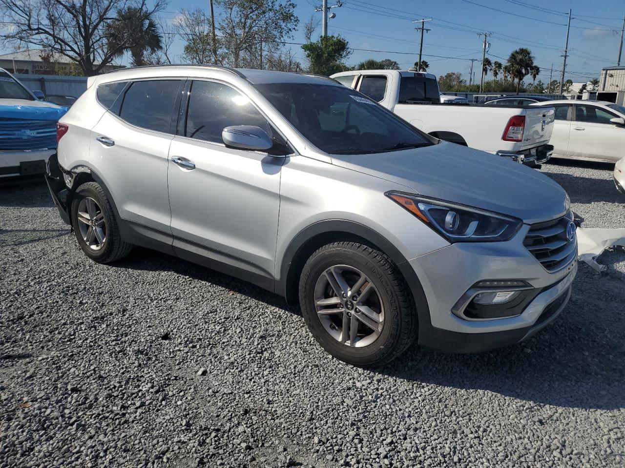2018 Hyundai Santa Fe VIN 5XYZUDLB1JG503533 Copart auction photo, front end / rear end damage thumbnail 4