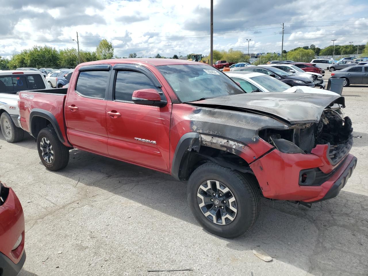 2021 Toyota Tacoma VIN 3TMCZ5AN8MM427889 Copart auction photo, burn - engine / minor dent/scratches damage thumbnail 4