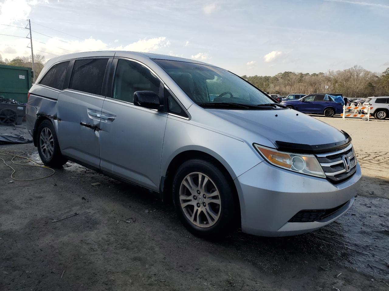 2011 Honda Odyssey VIN 5FNRL5H67BB099442 Copart auction photo, side damage thumbnail 4