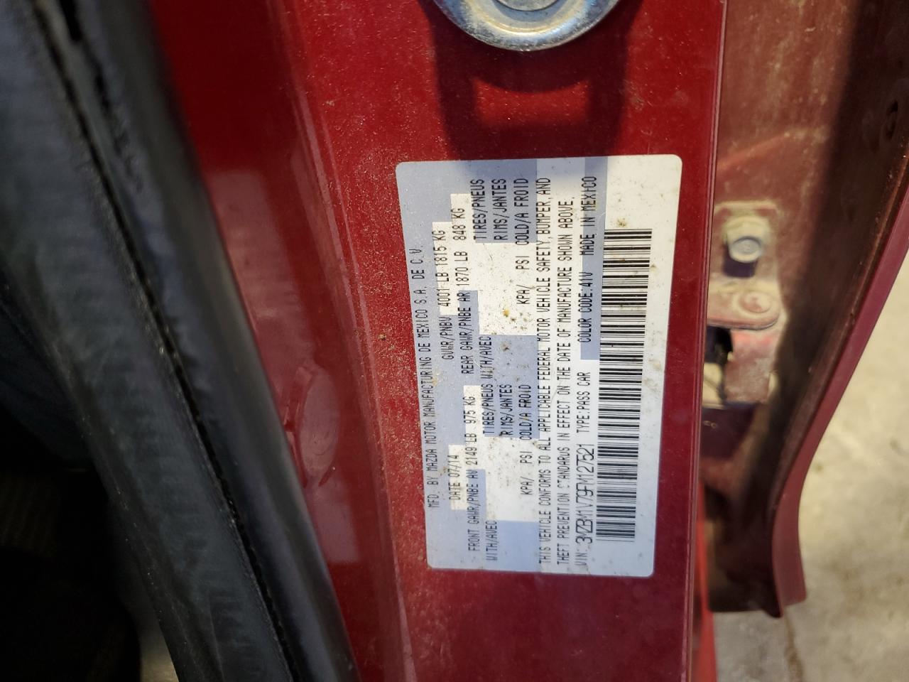 2015 Mazda 3 VIN 3MZBM1V79FM127521 Copart auction photo, all over damage thumbnail 12