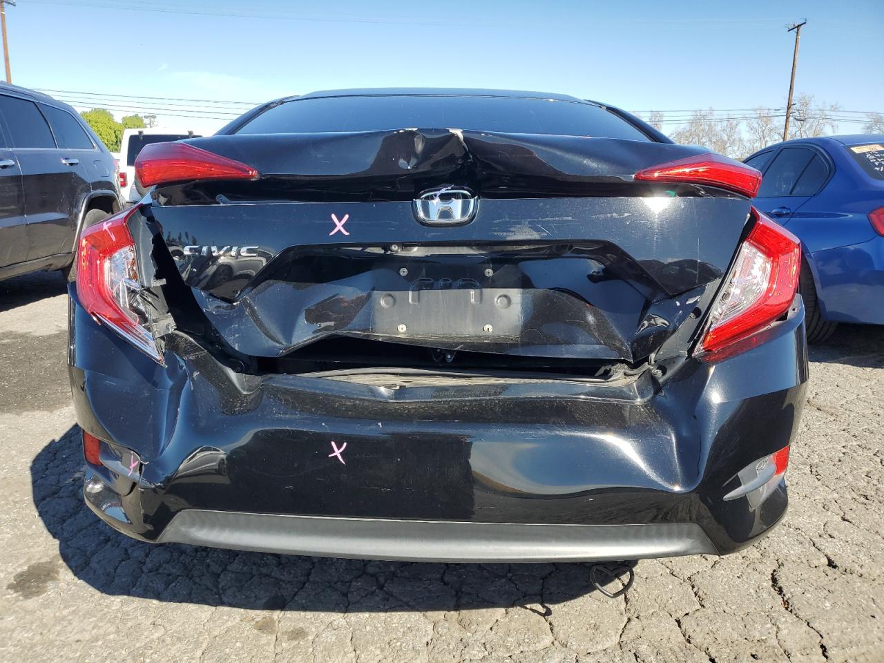 2017 Honda Civic VIN 2HGFC2F57HH547081 Copart auction photo, rear end damage thumbnail 6