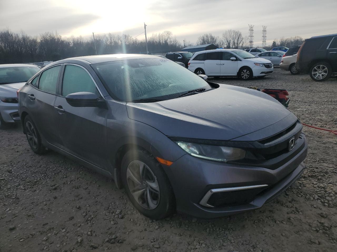 2021 Honda Civic VIN 19XFC2F64ME200191 Copart auction photo, side / front end damage thumbnail 4