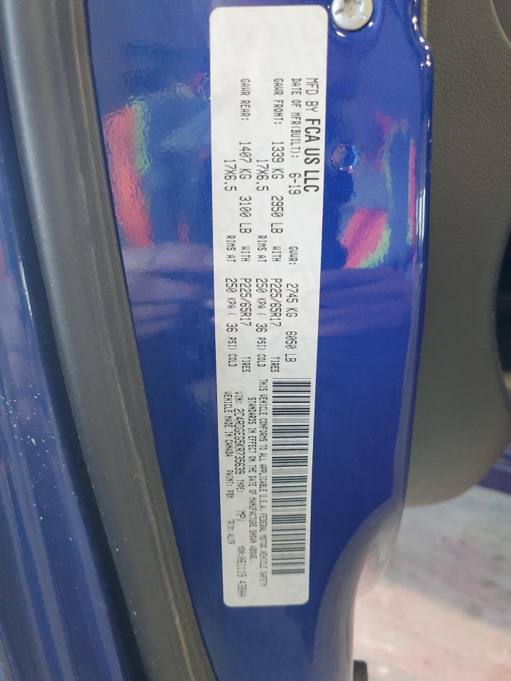 2019 Dodge Caravan VIN 2C4RDGEG5KR735639 Copart auction photo, front end damage thumbnail 13