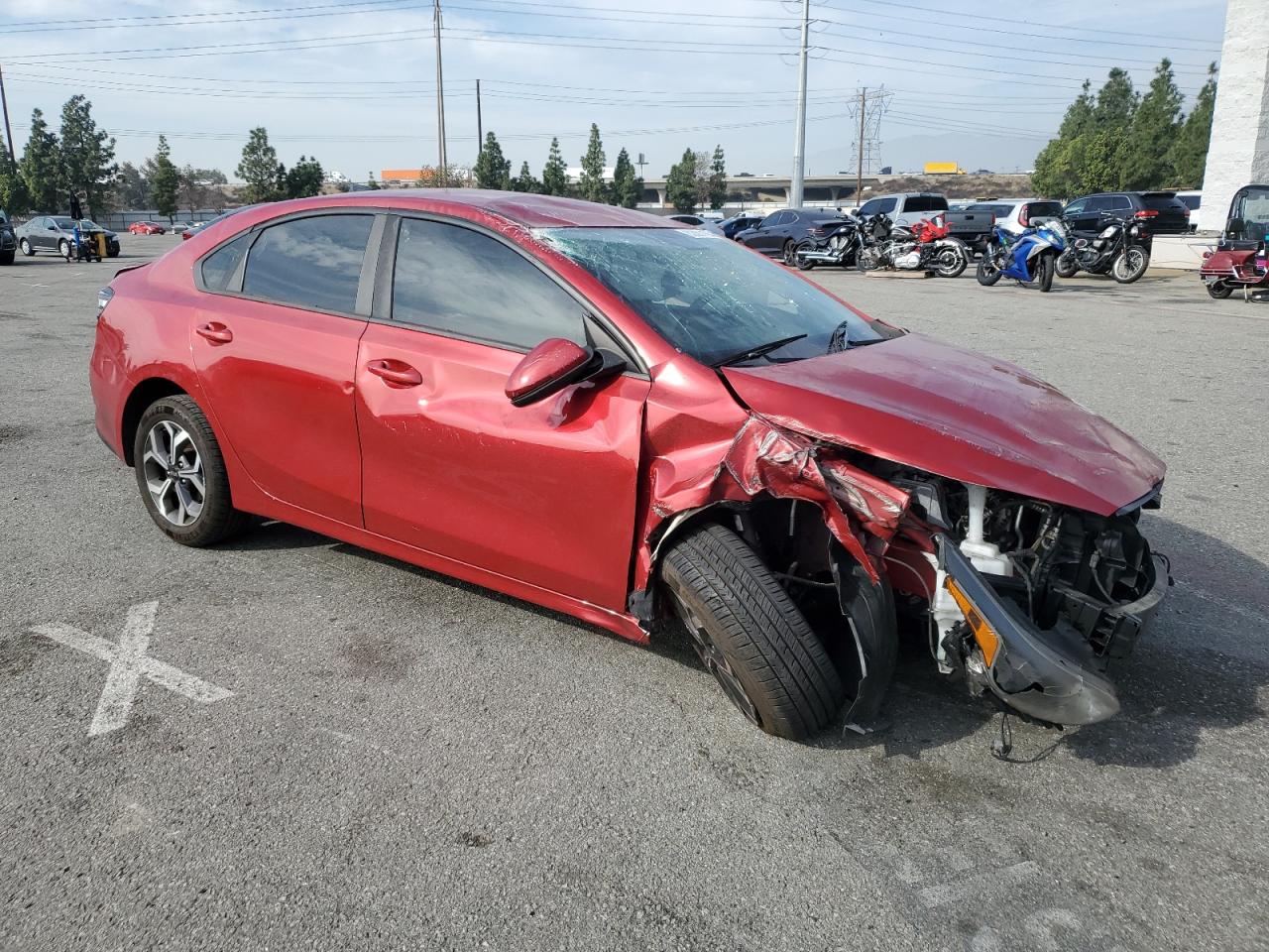 2019 KIA Forte VIN 3KPF24AD0KE109890 Copart auction photo, rollover damage thumbnail 4