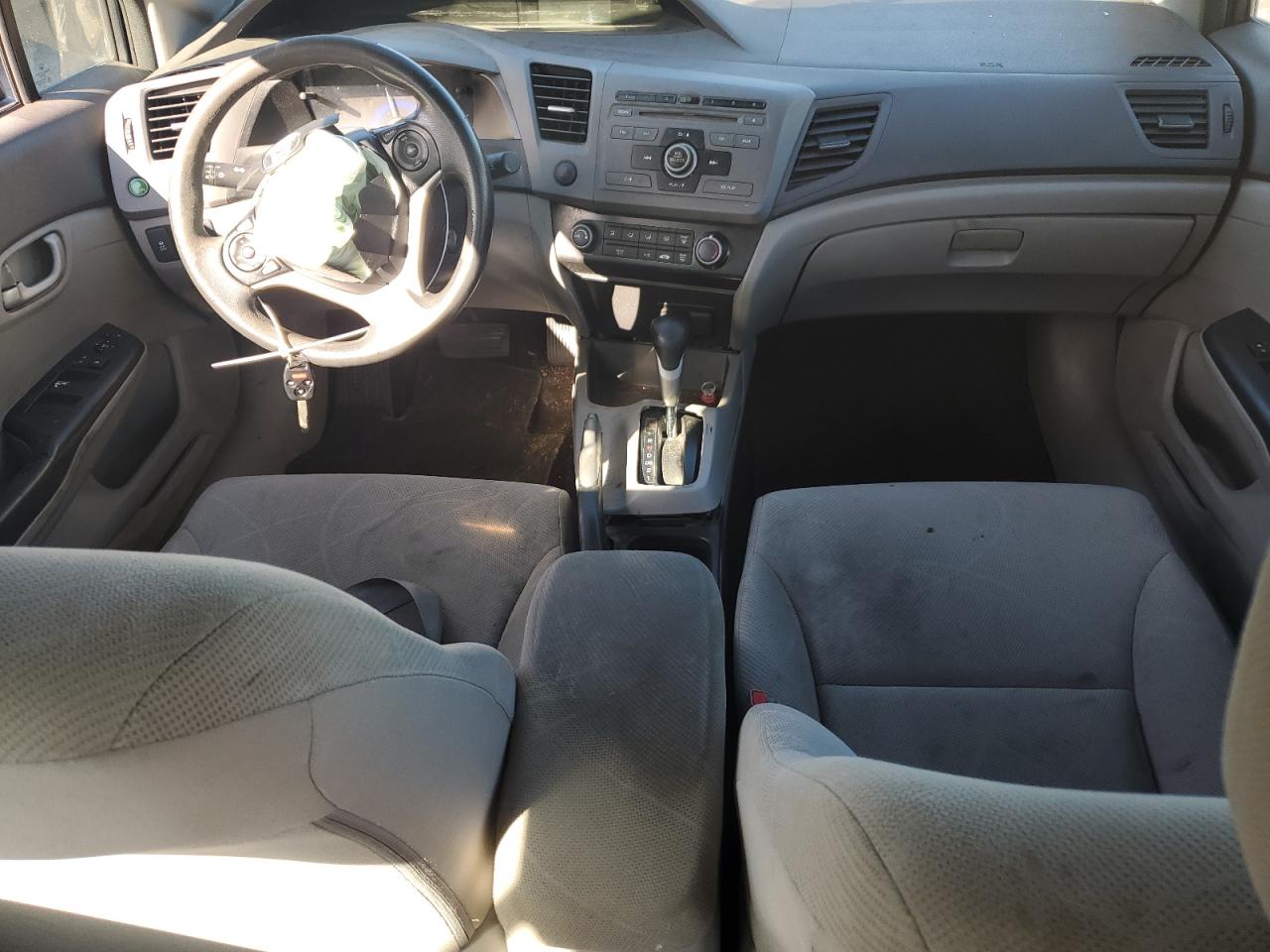 2012 Honda Civic VIN 19XFB2F52CE106710 Copart auction photo, front end / side damage thumbnail 8