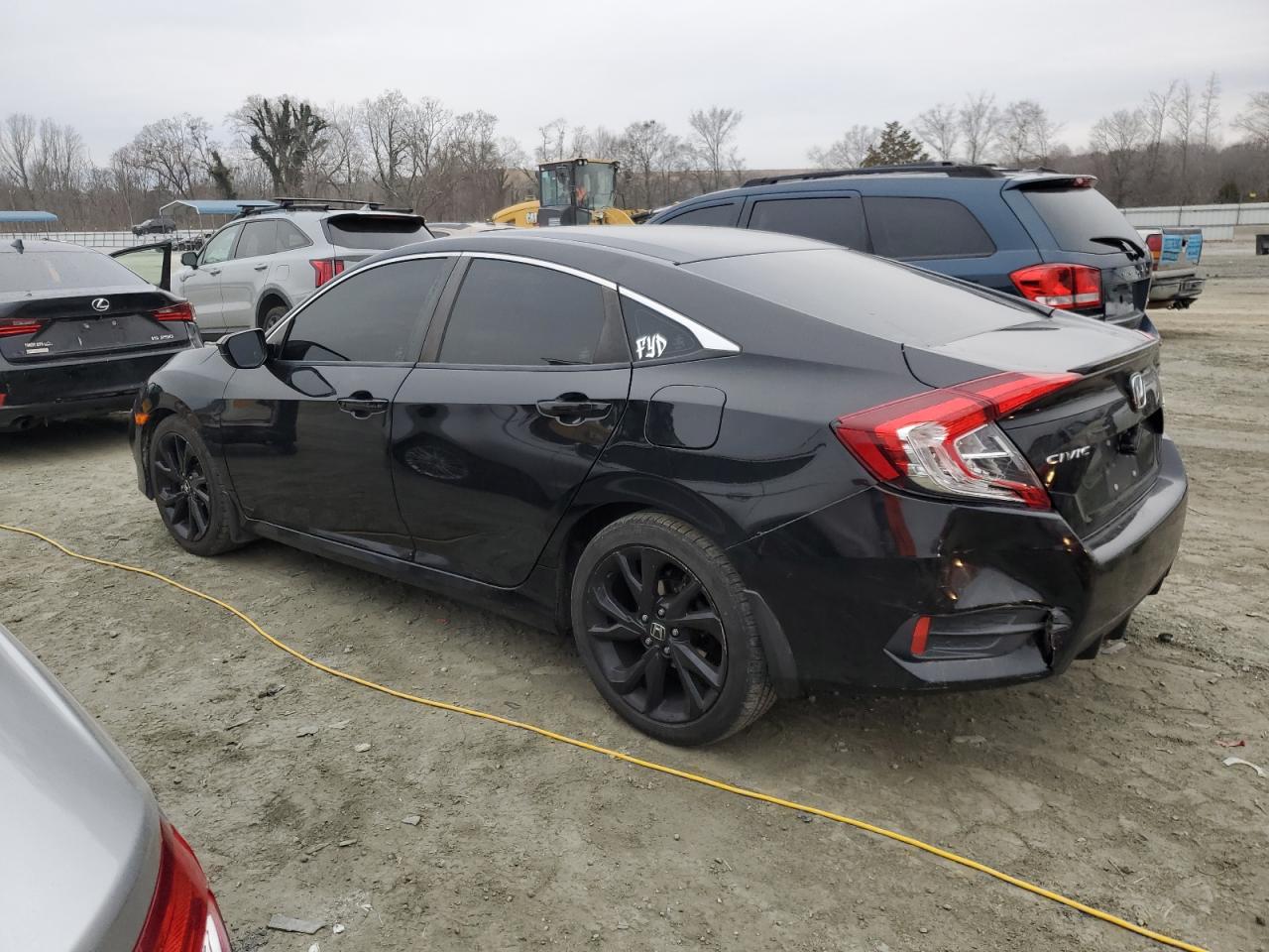 2019 Honda Civic VIN 19XFC2F82KE201838 Copart auction photo, rear end damage thumbnail 2