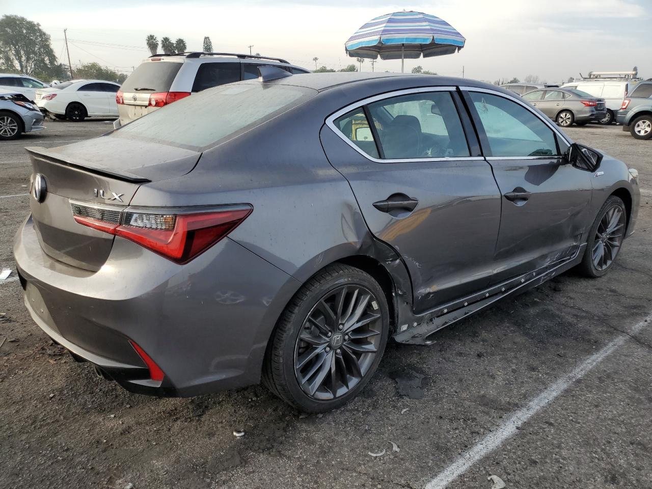 2019 Acura ILX VIN 19UDE2F8XKA010626 Copart auction photo, rear end / side damage thumbnail 3