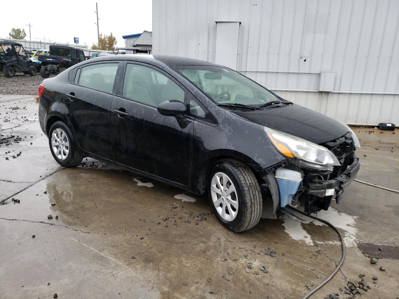 2013 KIA Rio VIN KNADM4A39D6250827 Copart auction photo, front end damage thumbnail 4
