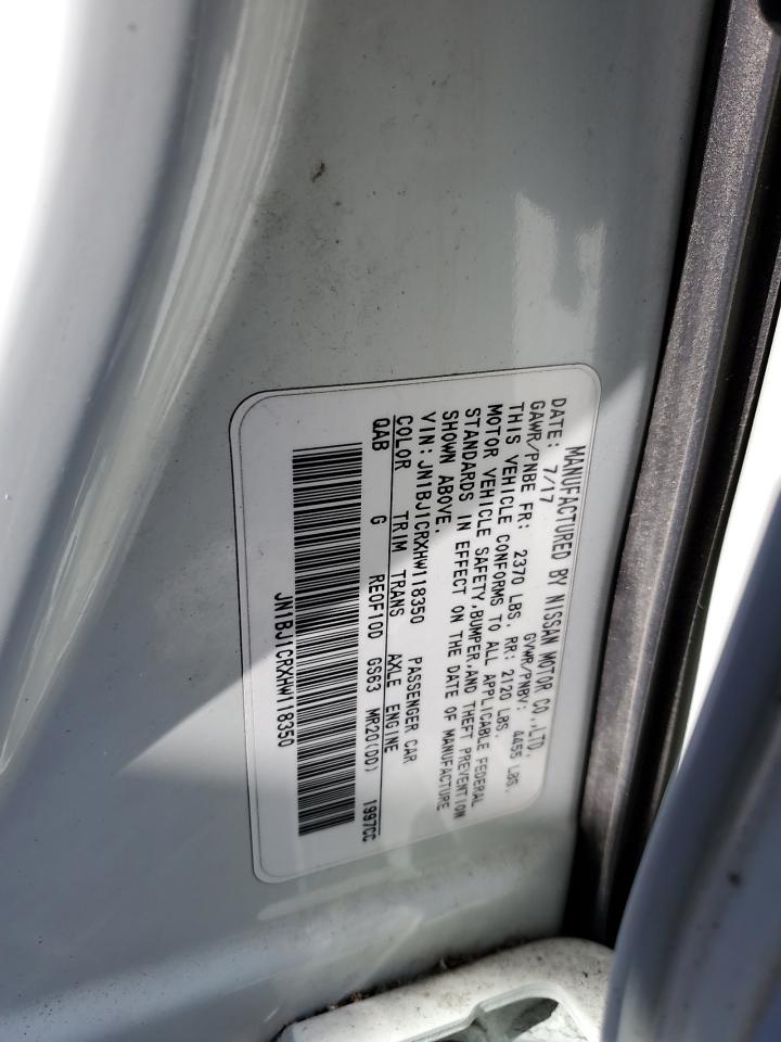 2017 Nissan Rogue VIN JN1BJ1CRXHW118350 Copart auction photo, rear end / minor dent/scratches damage thumbnail 13