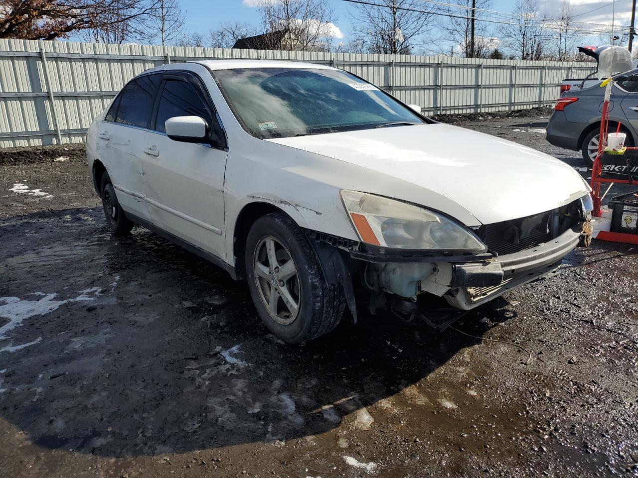 2005 Honda Accord VIN 1HGCM56405A185808 Copart auction photo, front end / side damage thumbnail 4