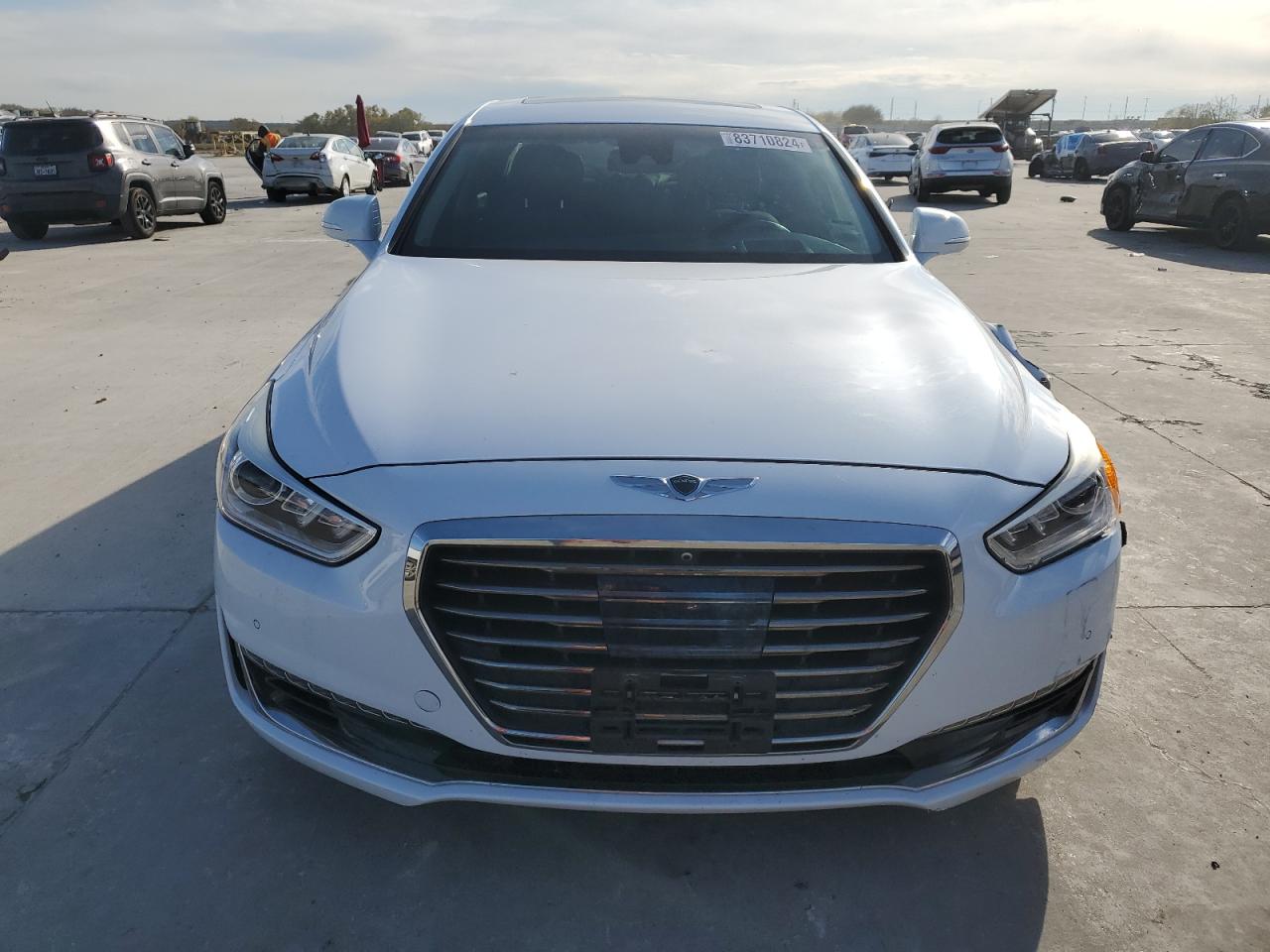 2019 Genesis G90 VIN KMTF54JH3KU054168 Copart auction photo, front end / undercarriage damage thumbnail 5