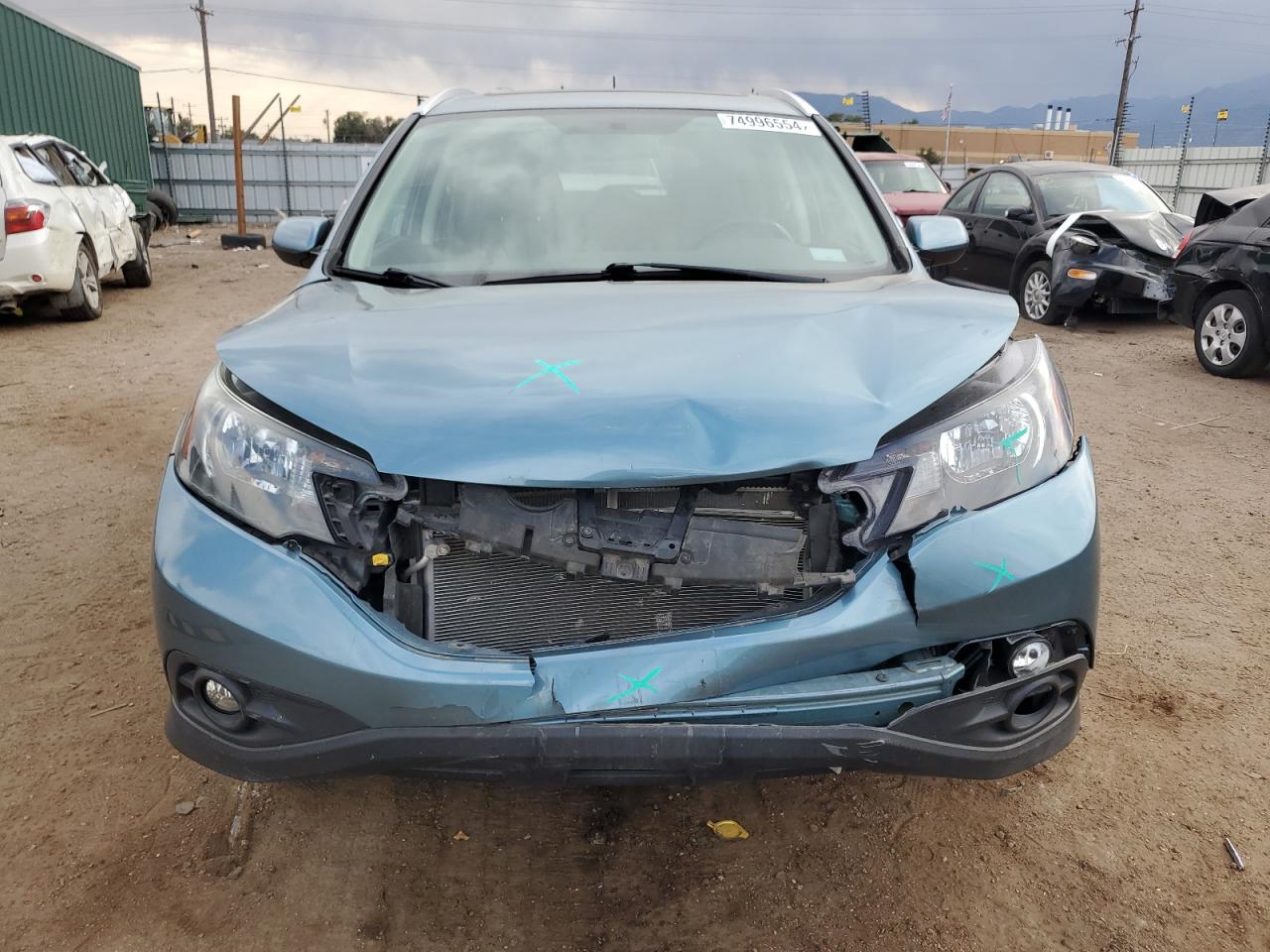 2014 Honda CR-V VIN 2HKRM4H77EH603767 Copart auction photo, front end damage thumbnail 5