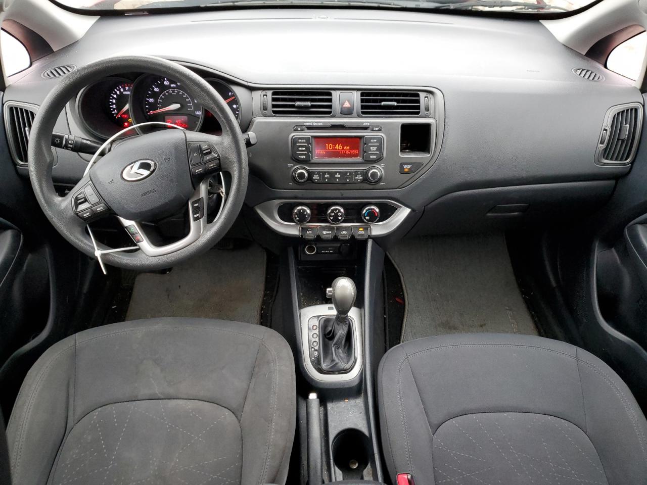 2012 KIA Rio VIN KNADN5A33C6080076 Copart auction photo, front end damage thumbnail 8