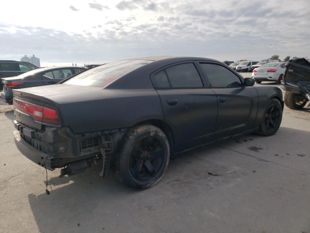 2013 Dodge Charger VIN 2C3CDXAT9DH555103 Copart auction photo, water/flood / rear end damage thumbnail 3
